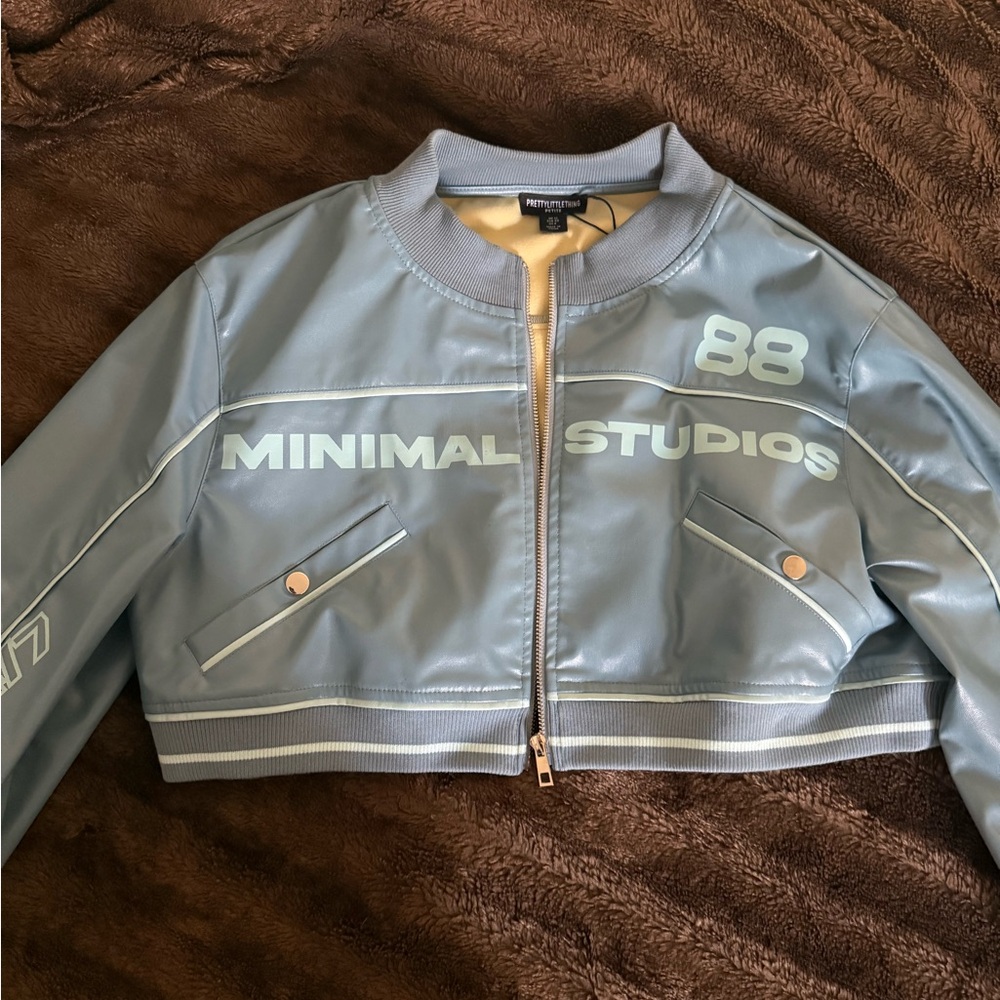 Blue Cropped Jacket
